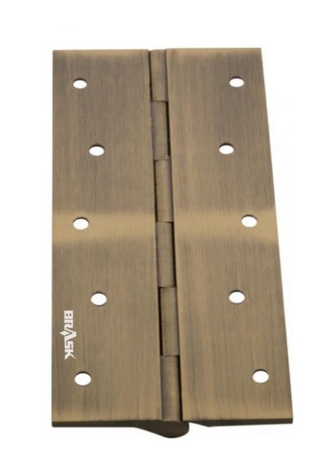 BRASK Brass Railway Hinges 6" x 1.1/4" x 5/32 (150 mm x 32 mm x 4 mm) Heavy Duty Brass Door Hinges (Antique Brass, 1) - Image 2
