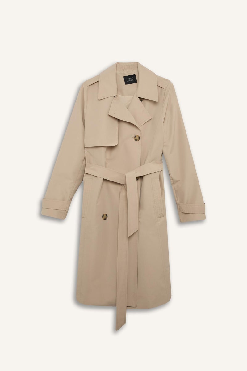 DeFacto Woman Buttoned Belted Waterproof Trench Coat  - Image 5