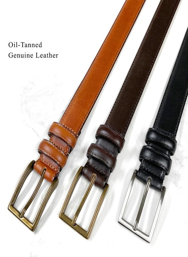 Belts.com HJ-10 Men's Oil-Tanned Genuine Leather Dress Classic Belt 1-1/8"(30mm) Wide (Black, -36) - Image 4