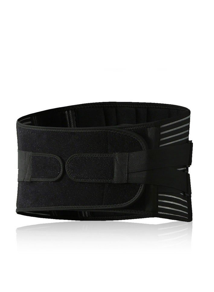 دعامة ظهر لتخفيف آلام أسفل الظهر مع وسادة قطنية ثلاثية الأبعاد، 6 أحزمة دعم للظهر مع أحزمة قابلة للاستبدال للرجال/النساء، نسيج شبكي ناعم وجيد التهوية لدعم قطني للقرص المنفتق (مقاس كبير، خصر 3-3.5 قدم، 75-115 سم) - Image 2