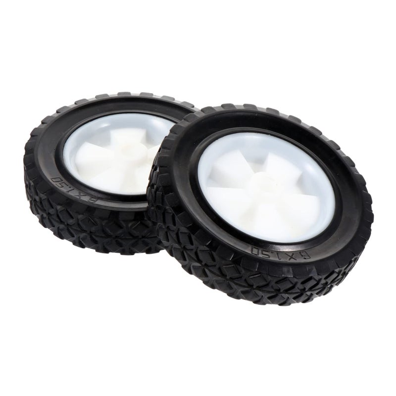 2Pcs Solid Lawn Mower Wheels Durable Grass Cutter For Easy Replacement - Image 2
