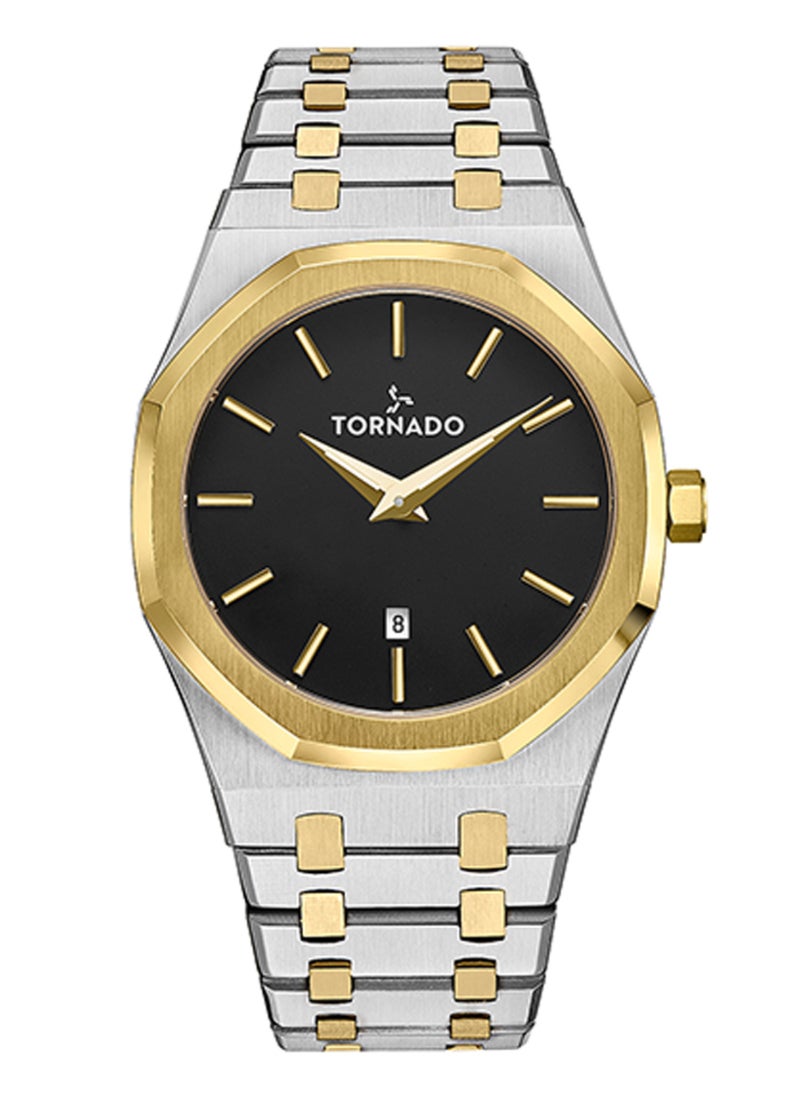 TORNADO - Men's Black Dial Analog Wrist Watch - T9009-TBTB - Image 1