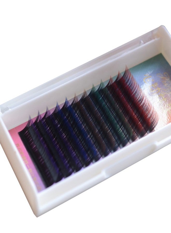 Bodermincer Scala 12 rows/tray,B Curl Thickness 0.10mm, 5 Colors,Rainbow Colored Eyelash Extension,Faux Mink Color Eyelashes,Colorful Eyelash Extension (10mm) - Image 4