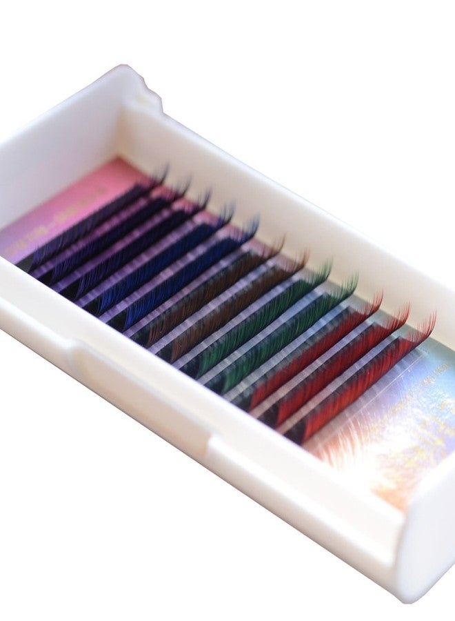 Bodermincer Scala 12 rows/tray,B Curl Thickness 0.10mm, 5 Colors,Rainbow Colored Eyelash Extension,Faux Mink Color Eyelashes,Colorful Eyelash Extension (10mm) - Image 5