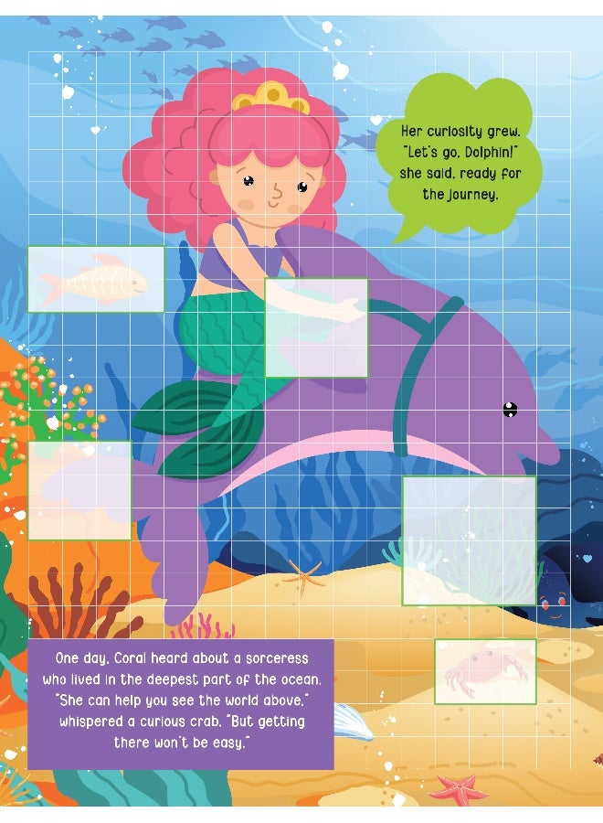 Dreamland كتاب نشاط ملصقات البيكسل: حورية البحر الفضولية – أكثر من 1,400 ملصق للأطفال من عمر 4 سنوات فما فوق | فن البيكسل تحت الماء، ألغاز الملصقات - Image 5