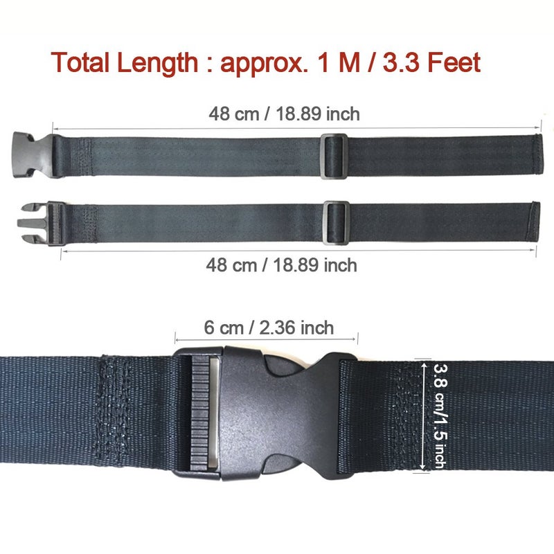 ZARPMA Baby 2 Point High Chair Security Straps,Replacement Harness Straps Belt for Child Kid Infant Safety Strap for Pushchair HighChair Child Chair,Stroller(1M Length) - Image 2