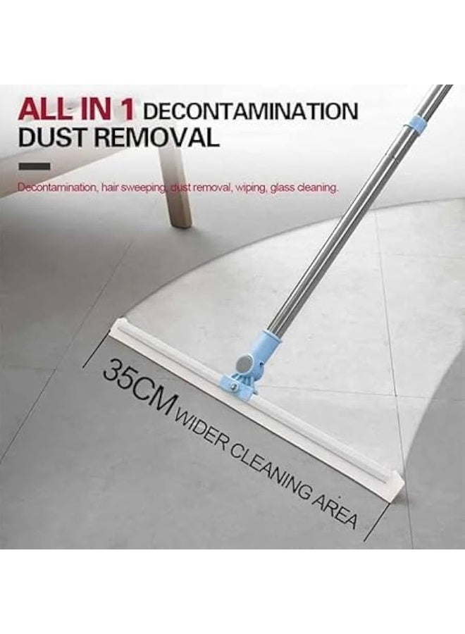 Generic 360° Rotating Long Handle Floor Squeegee for Cleaning Floors, Glass, Windows, with Extendable and Adjustable Stainless Steel Pole - Image 2