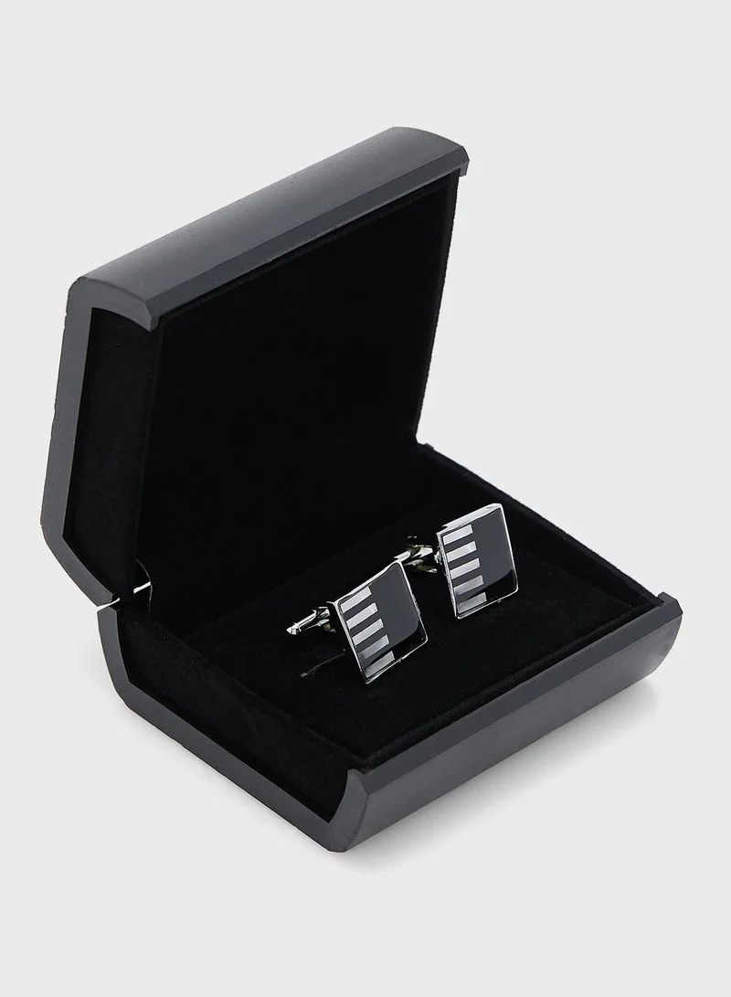 Robert Wood Square Cufflinks In Gift Box