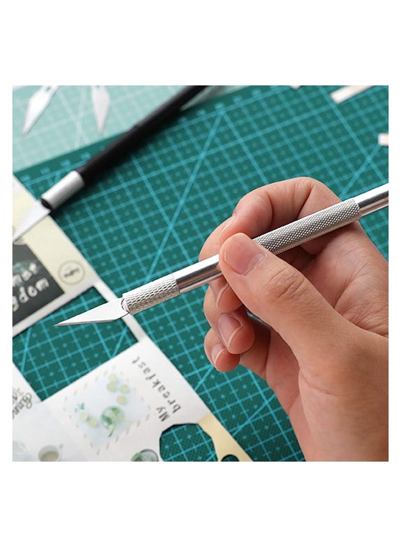 Zikra Precision Carving Knife Kit, Craft Hobby with 40 PCS Exacto Blades, Ruler, Cutter, Replacement Blades for DIY Art Work Cutting, Scrapbooking, Stencil - Image 5