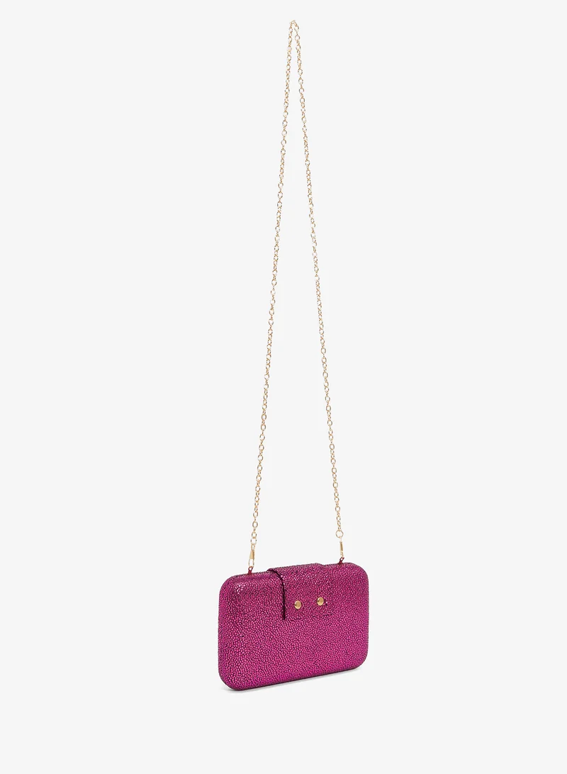 Khizana Metallic Clutch With Gold Accent