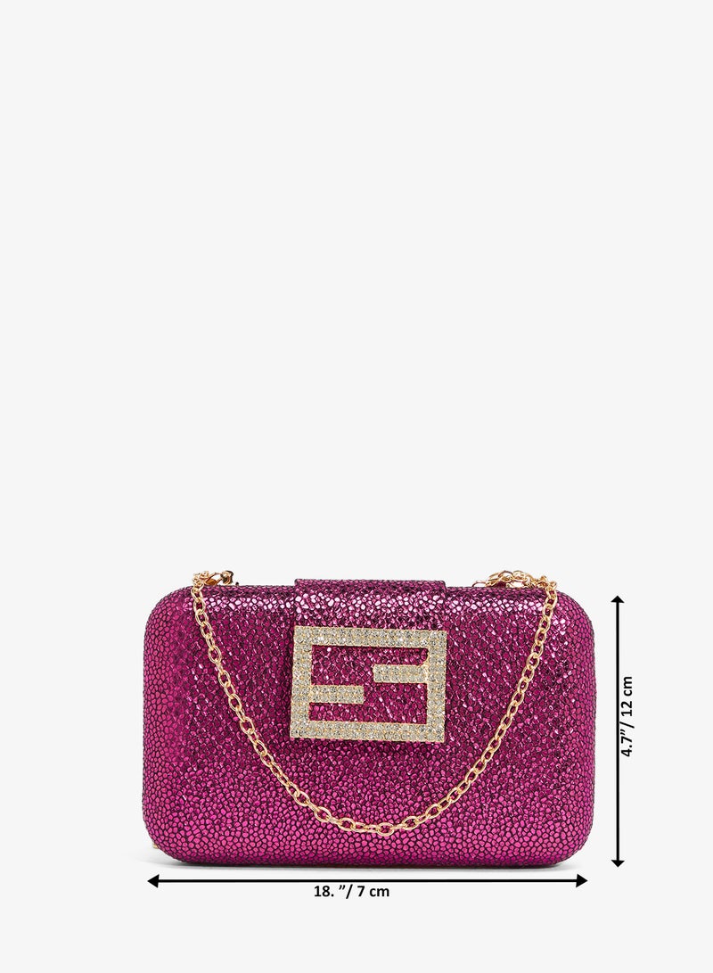 Khizana Metallic Clutch With Gold Accent - Image 5