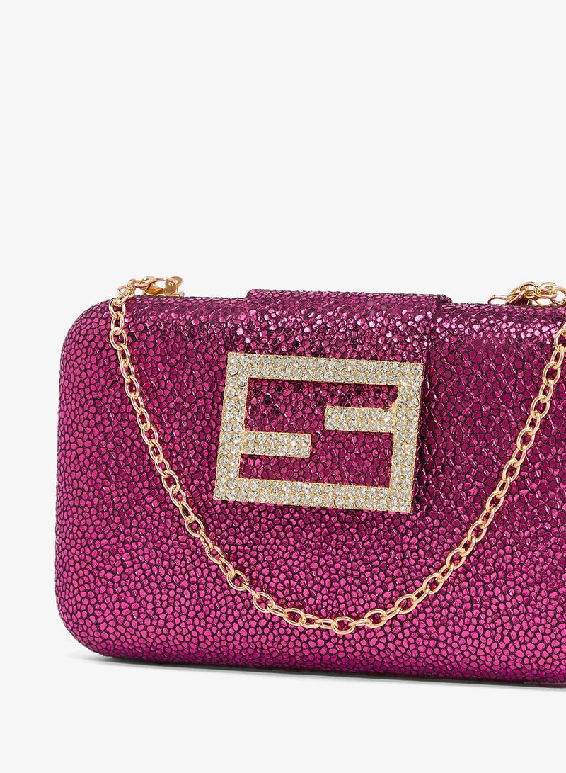 Khizana Metallic Clutch With Gold Accent - Image 3