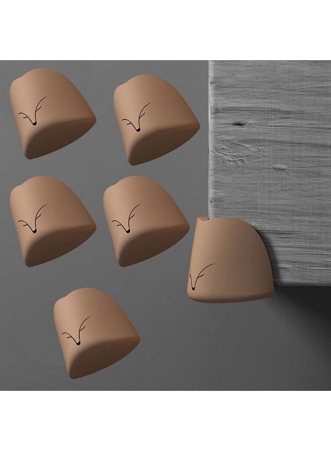 P-Plus International Corner Protector For Baby Furniture Corner Guard & Edge Safety Bumpers Baby Proof Bumper & Cushion To Cover Sharp Furniture & Table Edges(Brown Pack Of 6) - Image 2