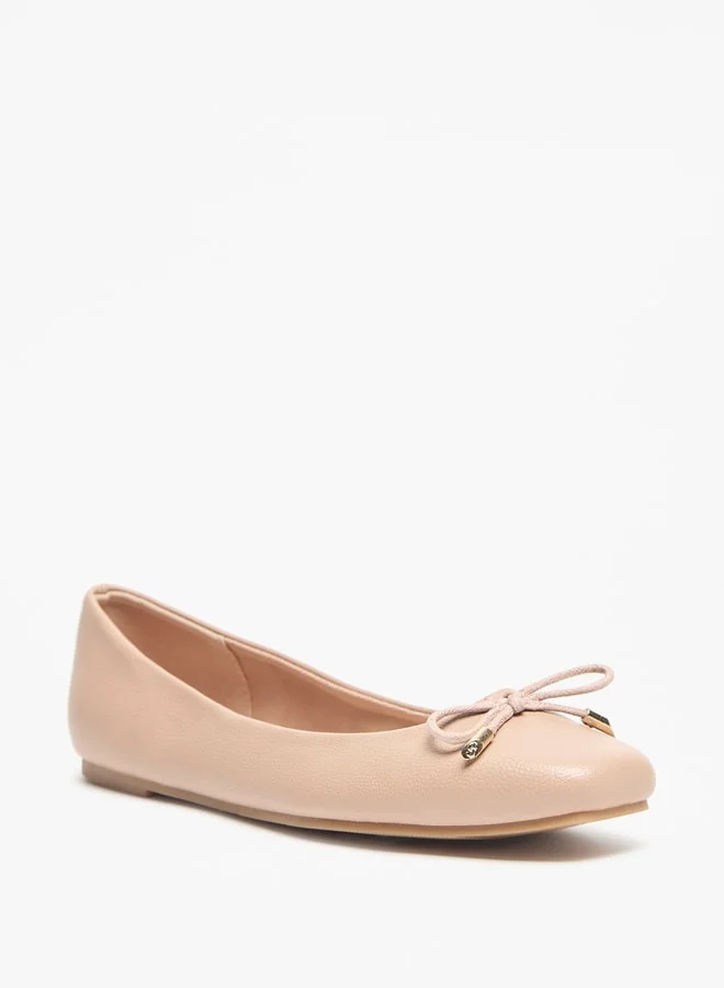 Celeste Women's Bow Accent Slip-On Square Toe Ballerina Shoes