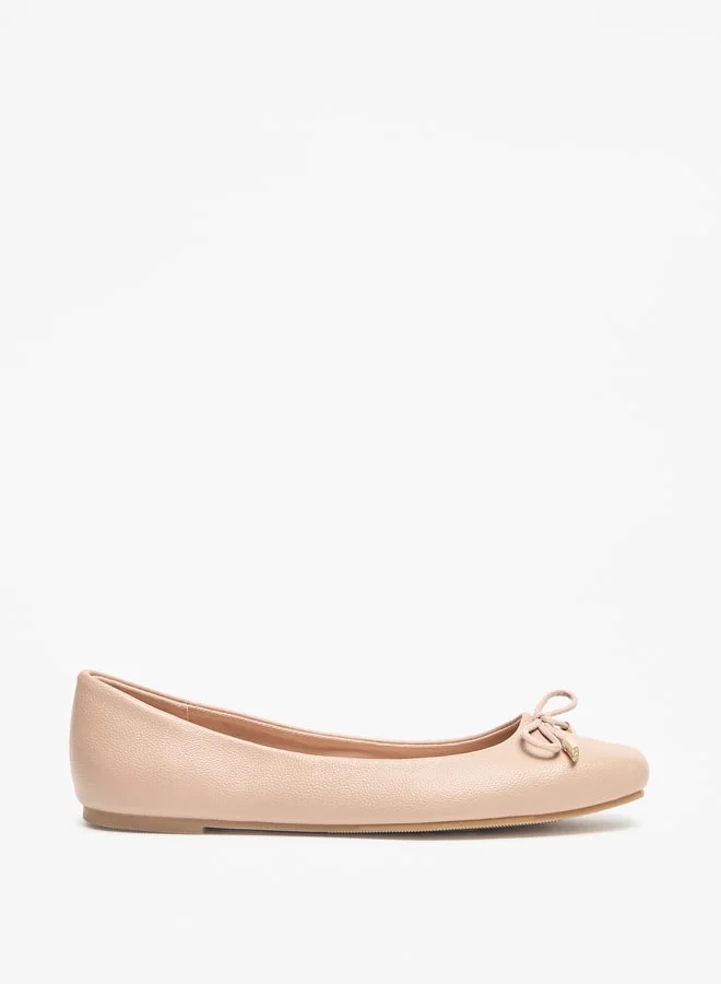 Celeste Women's Bow Accent Slip-On Square Toe Ballerina Shoes