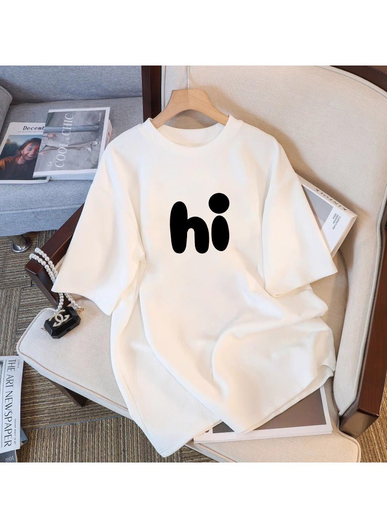 عام المرأة عارضة قصيرة الأكمام تي شيرت مجموعة 2 قطعة - Image 1