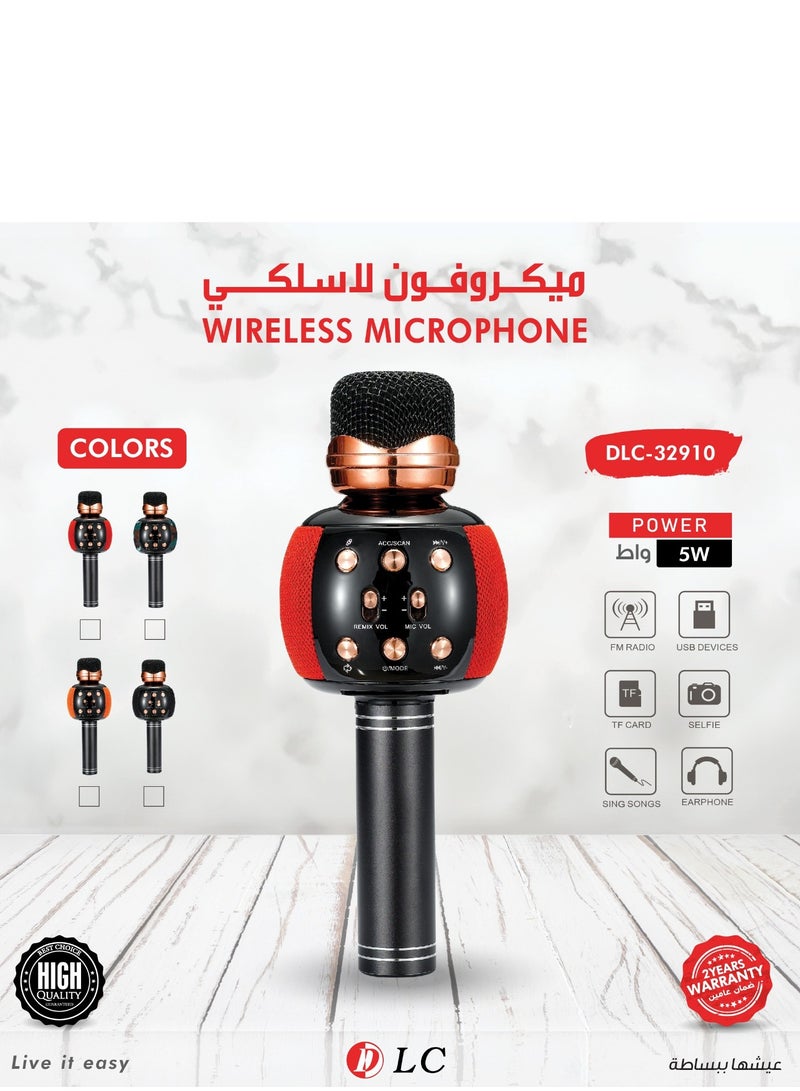 DLC Microphone Wireless Karaoke Portable Hand Mic DLC-32910