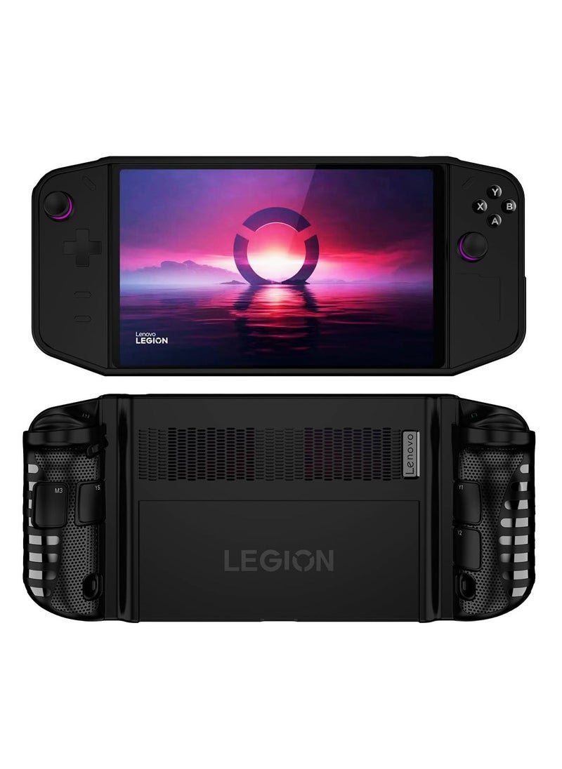 حافظة واقية مناسبة لجهاز الألعاب المحمول Lenovo Legion Go مقاس 8.8 بوصة إصدار 2023، غطاء حماية كامل الجسم من مادة TPU الناعمة المقاومة للسقوط مع حماية نحيفة ومضادة للصدمات ومضادة للتصادم وغير قابلة للانزلاق (أسود) - Image 2