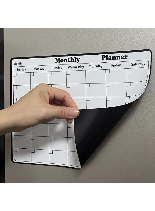 Goolsky 1pc Refrigerator Magnet Whiteboard Sticky Note, Erasable, Soft, Rectangle, Rubber, with Weekly Schedule Calendar Reminder for Refrigerato - Image 1