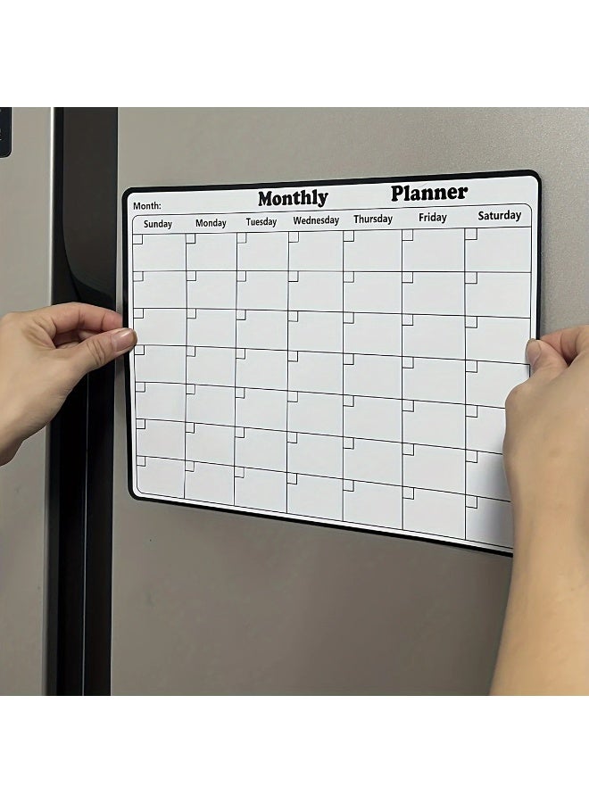 Goolsky 1pc Refrigerator Magnet Whiteboard Sticky Note, Erasable, Soft, Rectangle, Rubber, with Weekly Schedule Calendar Reminder for Refrigerato - Image 4