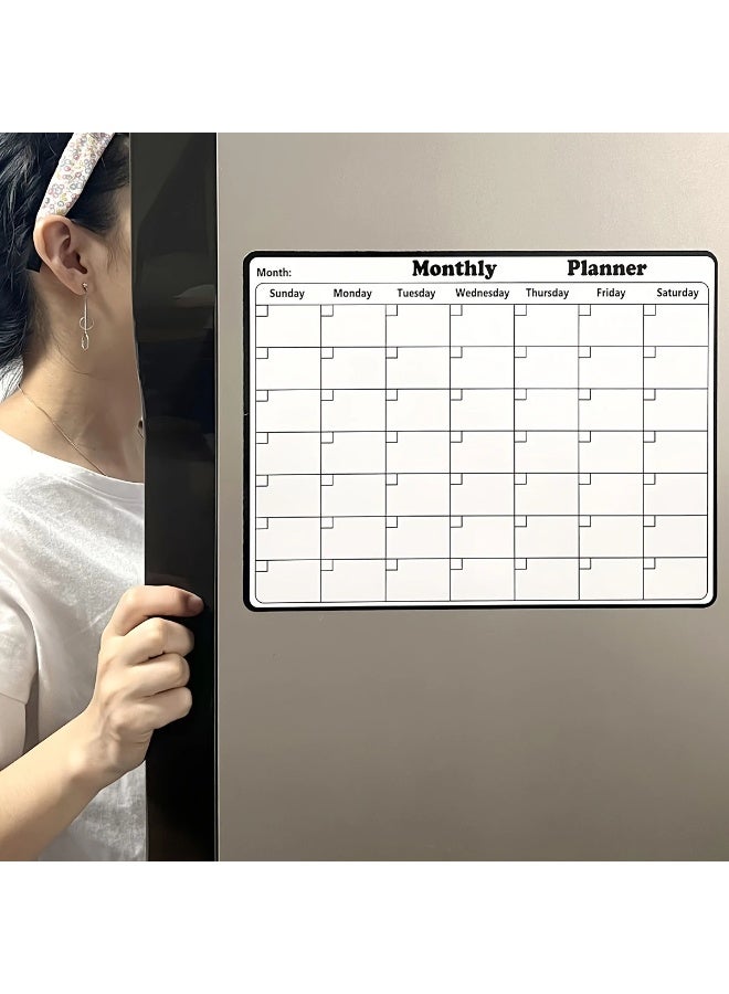 Goolsky 1pc Refrigerator Magnet Whiteboard Sticky Note, Erasable, Soft, Rectangle, Rubber, with Weekly Schedule Calendar Reminder for Refrigerato - Image 3