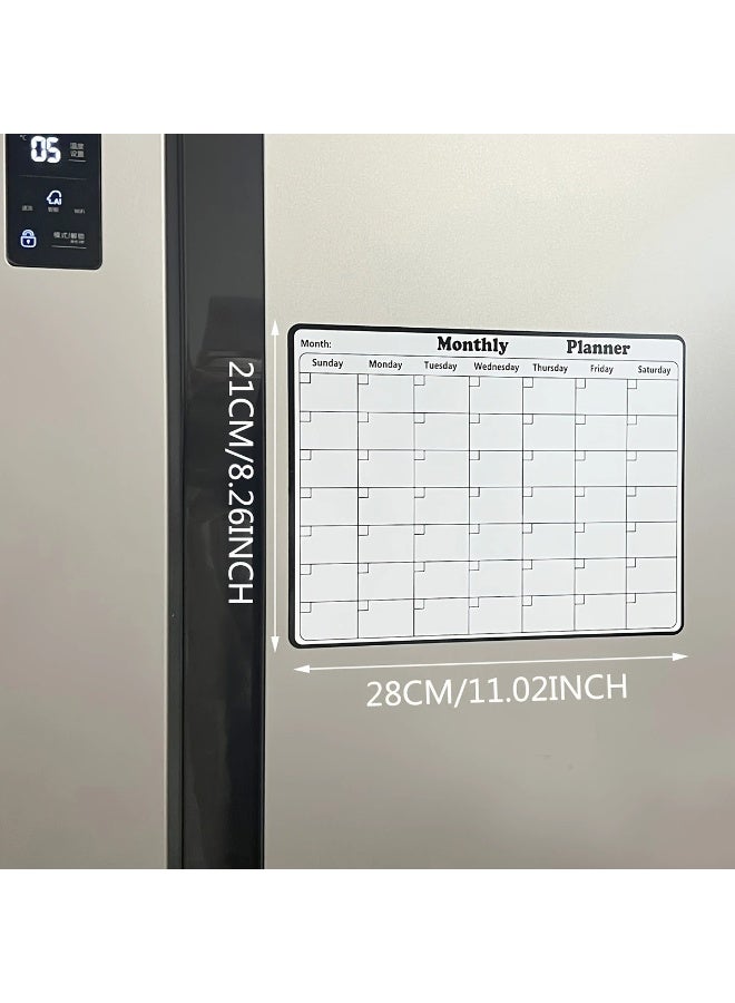 Goolsky 1pc Refrigerator Magnet Whiteboard Sticky Note, Erasable, Soft, Rectangle, Rubber, with Weekly Schedule Calendar Reminder for Refrigerato - Image 5