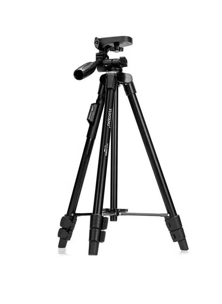 Yunteng VCT-5208 Portable Tripod Stand with Remote Shutter – Adjustable Height, Lightweight Compact Tripod for Smartphones & Cameras, Perfect for Photography, Vlogging, Live Streaming, and Video Recording (Black)  - Image 2
