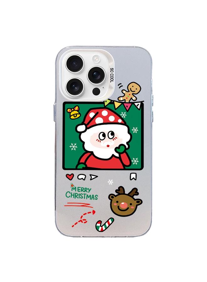 S-TOP Case For iPhone 15 Pro Christmas Series PC Full Coverage Pattern Phone Case - Image 1