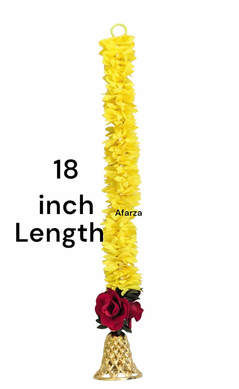 afarza Artificial Flower Garland Toran Red Rose Bell Wall Hanging for Door Entrance Home Decoration Backdrop Pooja Gift 18 Inch 6 Pieces - Image 5