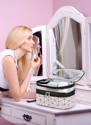 Cosmetics Bag Double Layer Makeup Bag Beauty Makeup Brush Bags Travel Kit Organizer Cosmetic Bag Professional Multifunctional Organiser - view 5