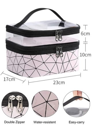 Cosmetics Bag Double Layer Makeup Bag Beauty Makeup Brush Bags Travel Kit Organizer Cosmetic Bag Professional Multifunctional Organiser - view 4