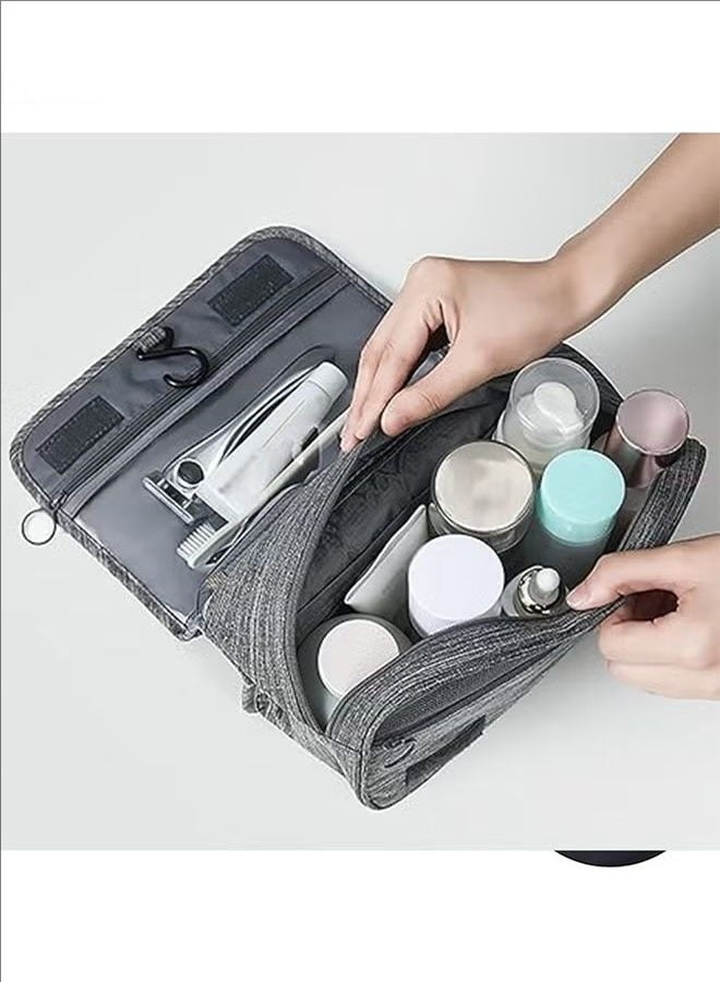 BLOOMING TIME Practical and simple business travel waterproof toiletry bag travel storage bag portable dustproof storage bag hanging makeup A bag-wine red - Image 5