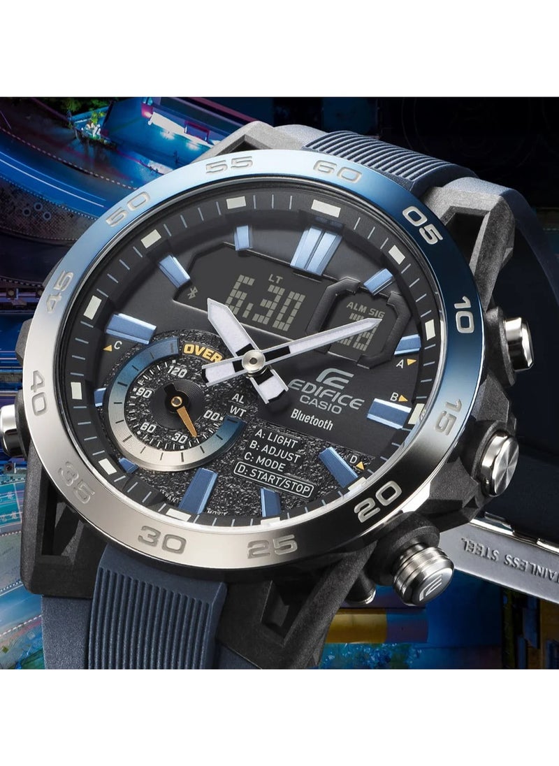 Casio Edifice Sospensione Nighttime Drive Analog Digital Smartphone Link Quartz ECB-40NP-1A