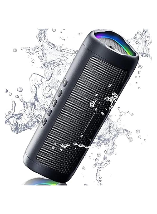 Bluetooth Speaker with HD Sound, Portable Wireless, IPX5 Waterproof, Up to 20H Playtime, TWS Pairing, BT5.3, for Home/Party/Outdoor/Beach, Electronic Gadgets, Birthday Gift (Black) - Image 1