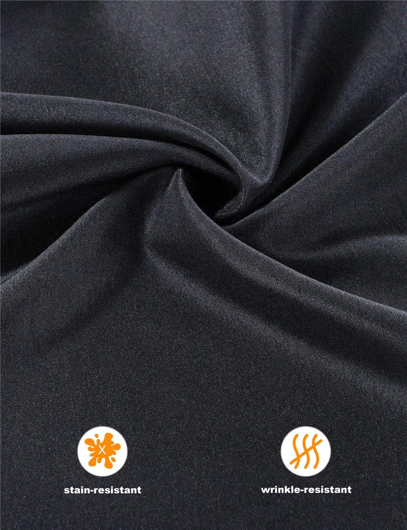 Cieltown Black Napkins Cloth 1-Dozen, Solid Washable Fabric Reusable Napkins Set of 12, Perfect for Weddings, Parties, Holiday Dinner (17 x 17-Inch, Black) - Image 3