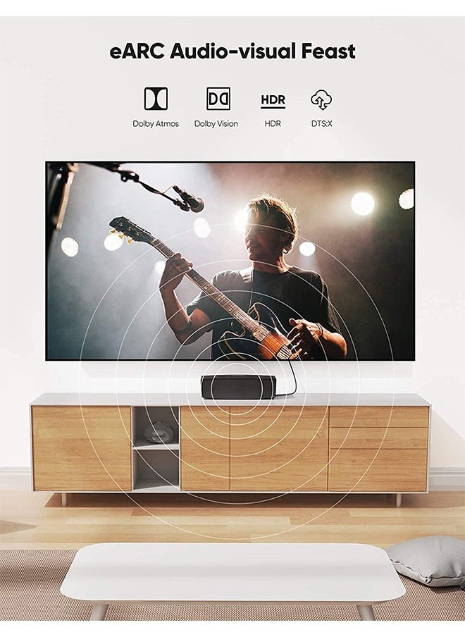 إكس ليفيل قطعتان من كابل HDMI 2.1 بطول 1.5 متر - تلفزيون عالي الدقة - 8K UHD - كابل HDMI فائق السرعة  - Image 5