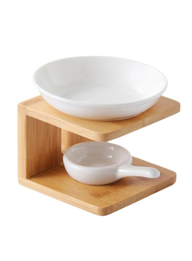 CHIYLE Wooden Essential Oil Burner with Candle Holder – Aromatherapy Oil Warmer Diffuser for Yoga, Spa, Bedroom & Home Decor - Image 1