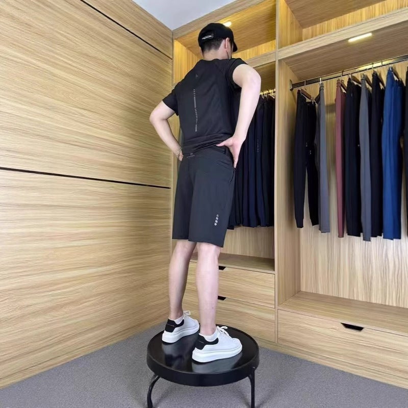 Summer Suit Men'S Summer Jacket Men'S Korean Style Short-Sleeved Men'S Casual Slim Two-Piece Set - Image 4