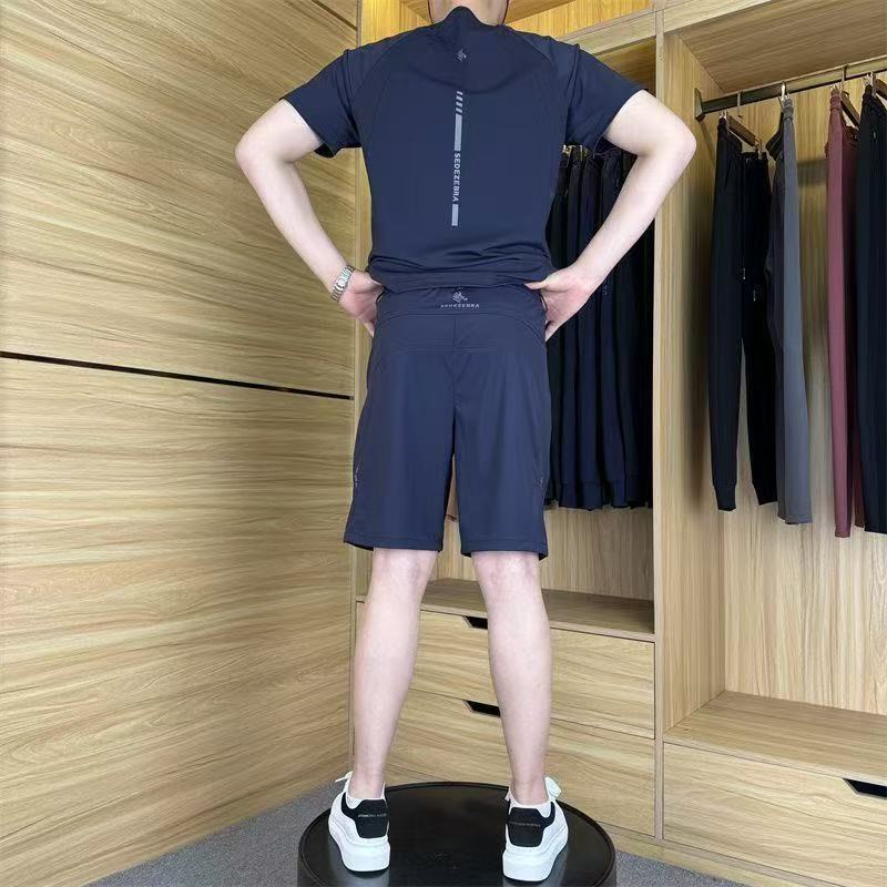 Summer Suit Men'S Summer Jacket Men'S Korean Style Short-Sleeved Men'S Casual Slim Two-Piece Set - Image 5