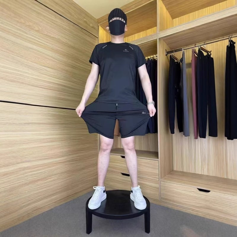 Summer Suit Men'S Summer Jacket Men'S Korean Style Short-Sleeved Men'S Casual Slim Two-Piece Set - Image 3