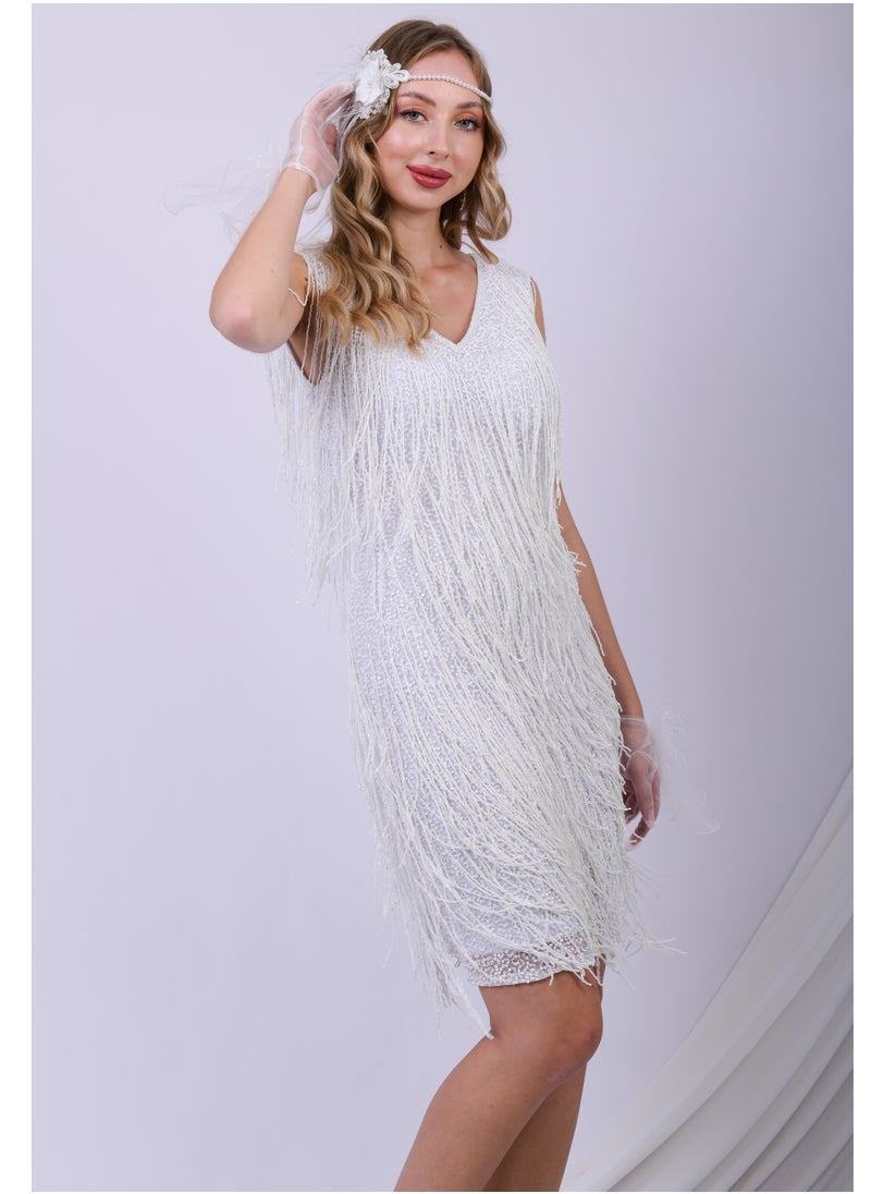 White Glamour Fringe Sequin Party Dress - pzsku/Z7EB3134052222FBA62DAZ/45/_/1737291979/31ccf2a5-a173-4d46-8007-90f30edae4b5