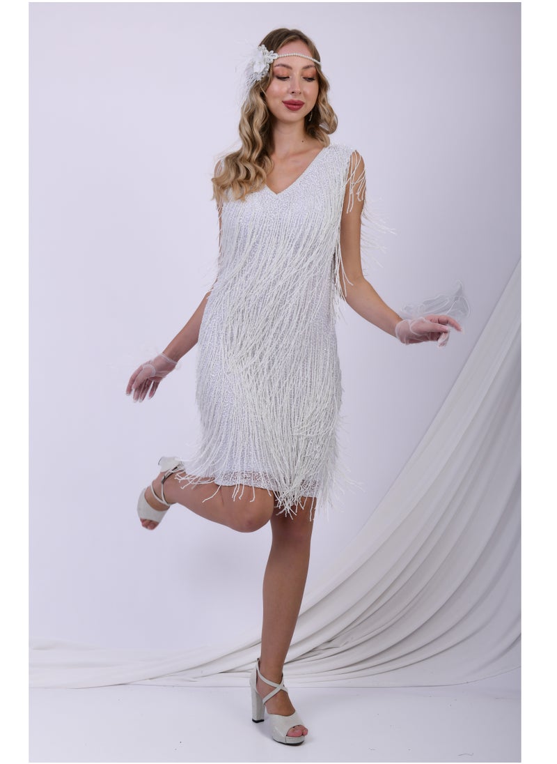 White Glamour Fringe Sequin Party Dress - pzsku/Z7EB3134052222FBA62DAZ/45/_/1737291981/dda18061-669a-4521-aa69-9cae61b116cc