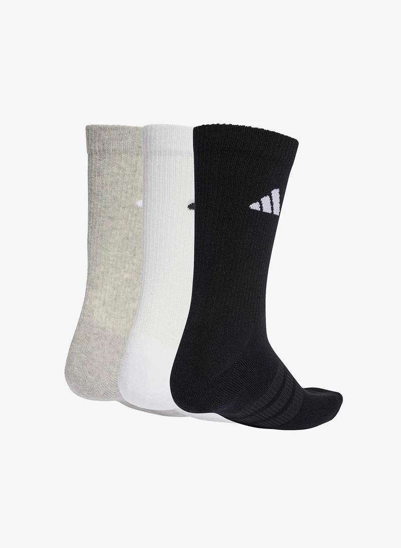 Adidas 3 Pack Cushioned Crew Socks