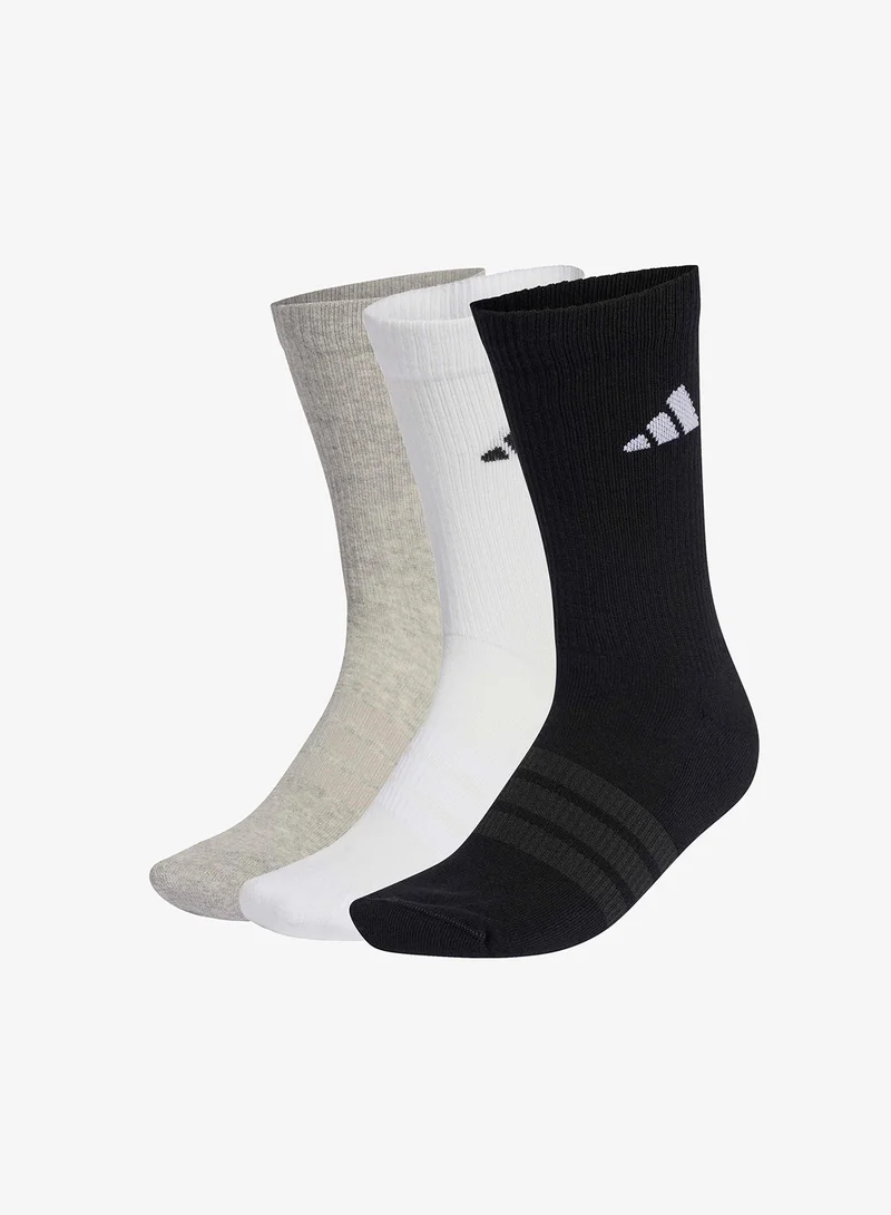 Adidas 3 Pack Cushioned Crew Socks