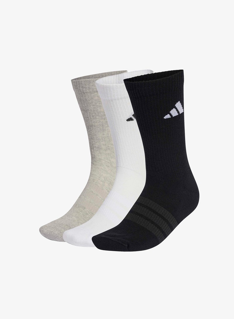 Adidas 3 Pack Cushioned Crew Socks - Image 1