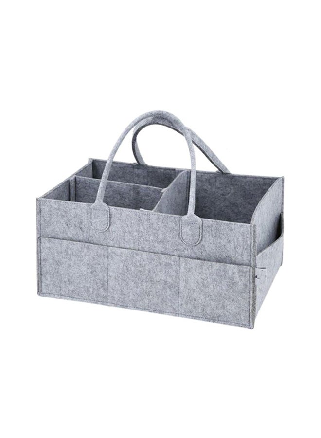 Baby Diaper Changing Organizer Basket Nursery Diapers Table Caddy Bag - Grey - Image 1