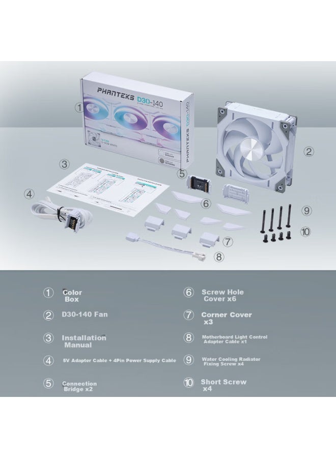 Phanteks D30 Building Block Version Jingye 14cm Case Water Cooling Radiator Argb Temperature Control Fan - Image 4