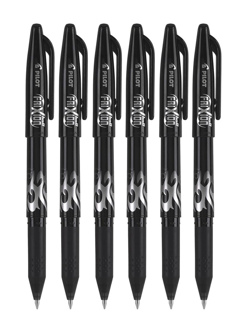 PILOT أقلام جيل قابلة للمسح من بايلوت فريكسون 0.7 مم، نقطة رفيعة، حبر أسود، عبوة من 6، BC31582 - Image 1