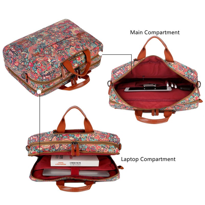 Baosha Large Convertible Backpack 17 Inch Laptop Bag Case Briefcase Travel Outdoor backpack for Women (HS) - Image 3