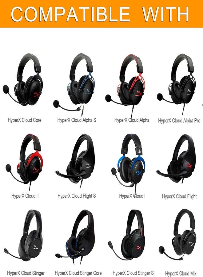 defean Ear Pads and Mic Foam Replacement Compatible with HyperX CloudX/Cloud II/Cloud III/Pro/Core/Alpha/Alpha S/Alpha Pro/Flight/Flight S/Stinger/Stinger S/CloudX Stinger/Stinger Core (Cooling-Gel) - Image 2